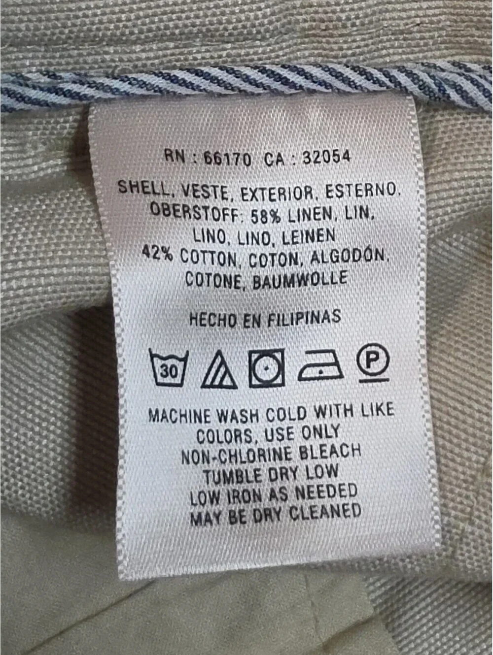 Daughters of Liberation No 2 Tan Linen Cotton Shorts XS